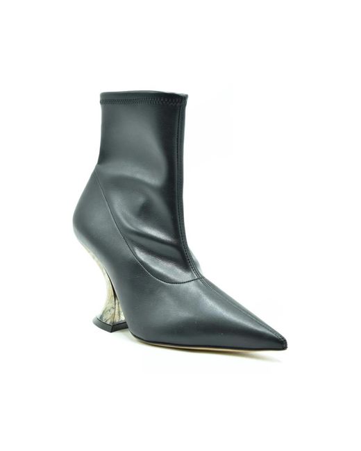Casadei Gray Heeled Boots