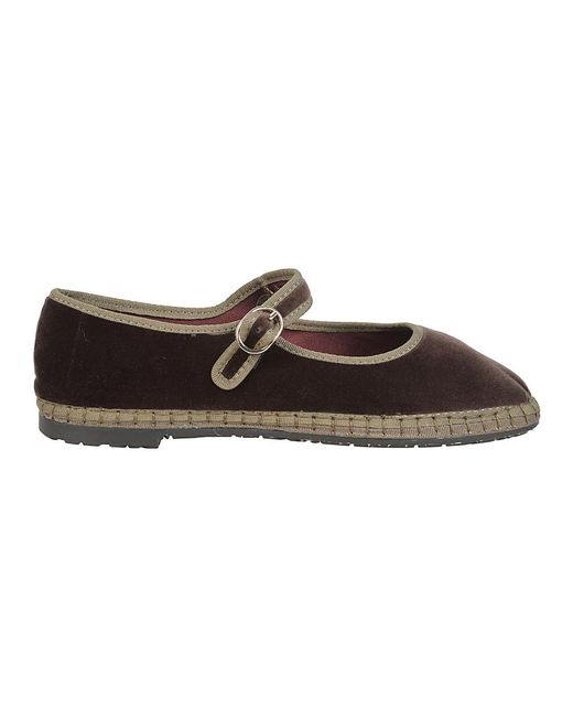 Flabelus Brown Ballerina Shoes