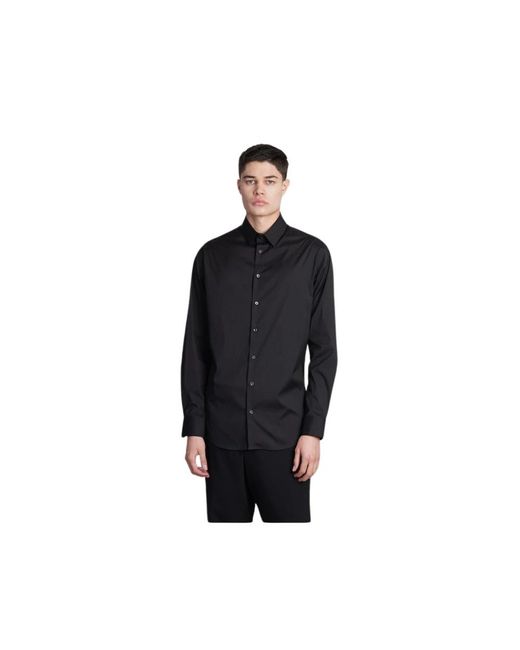 Emporio Armani Black Casual Shirts for men