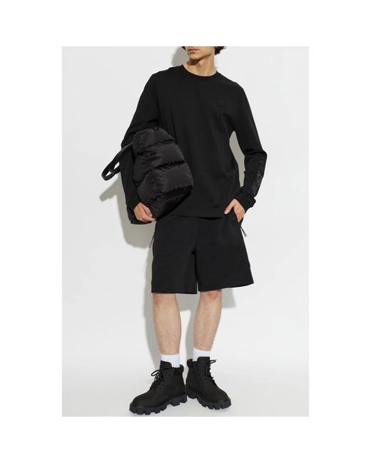 Moncler Sweatshorts Met Patch in het Black voor heren