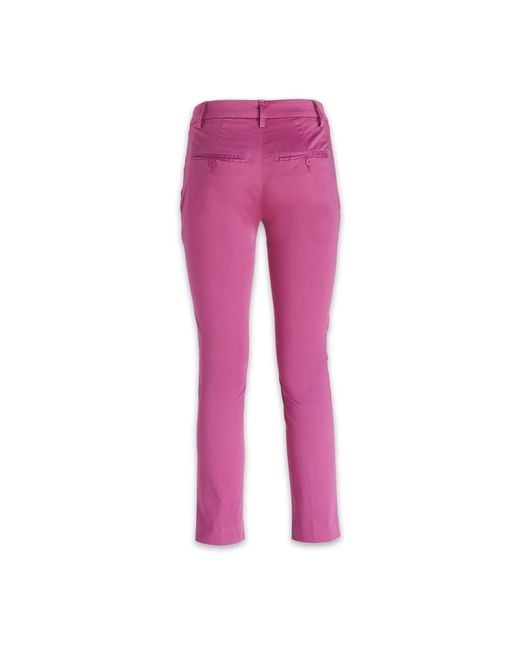 Dondup Broeken ,Roze ,Katoen Skinny Broek in het Pink