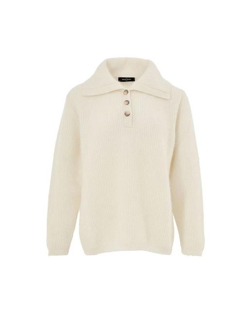 Gran Sasso White Round-Neck Knitwear