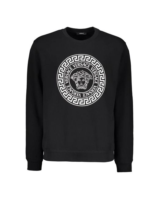 Versace Katoenen Sweater in het Black voor heren