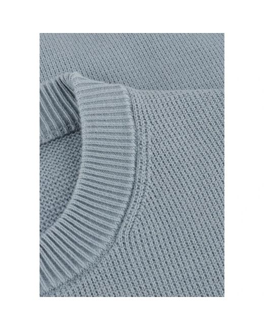 SELECTED Slhdane Ls Knit Structure Crew Neck Noos in het Blue voor heren