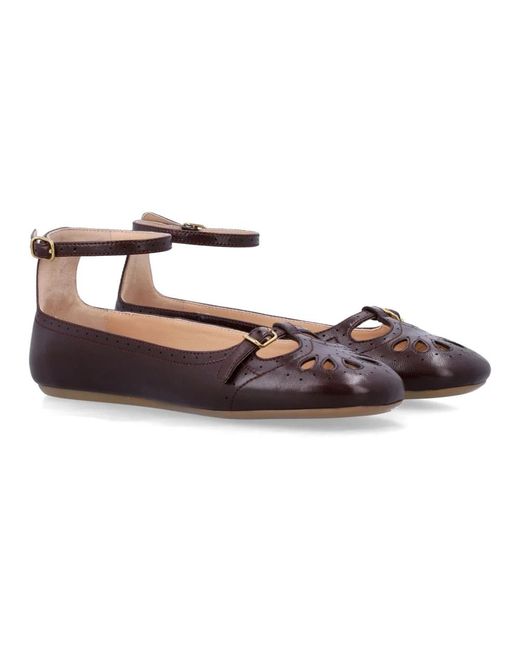 Chloé Brown Ballerinas