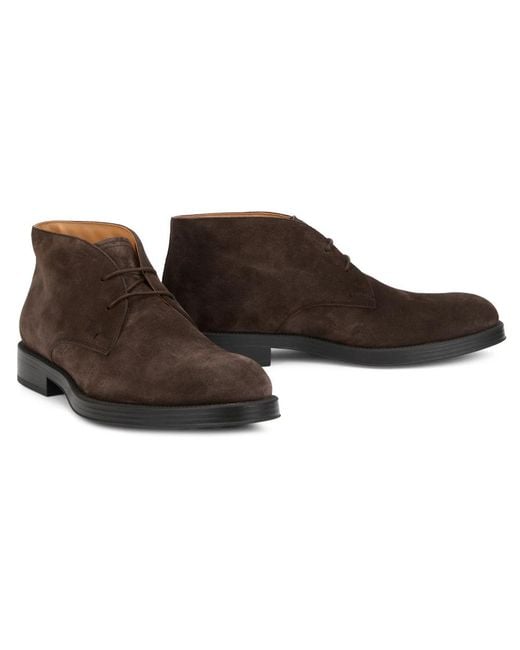 Tod's Brown Lace-Up Boots for men