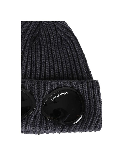 C P Company Black Beanies for men