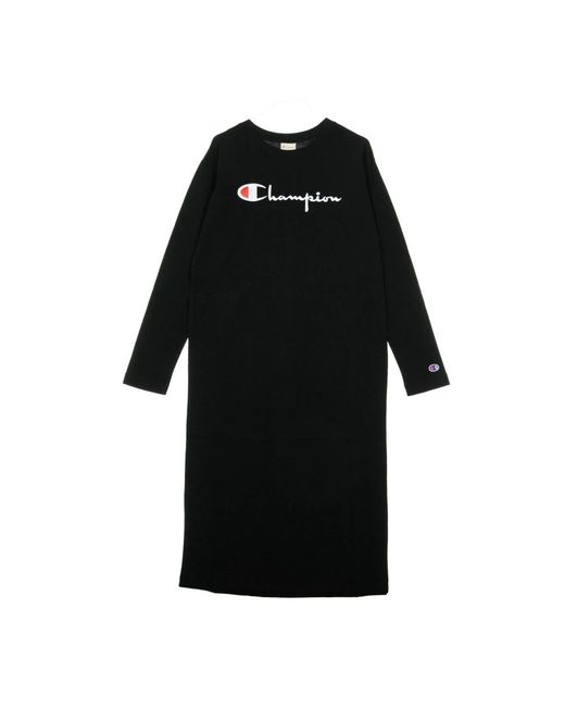 Champion Kleedjes ,Zwart ,Zwarte Elegante Damesjurk in het Black