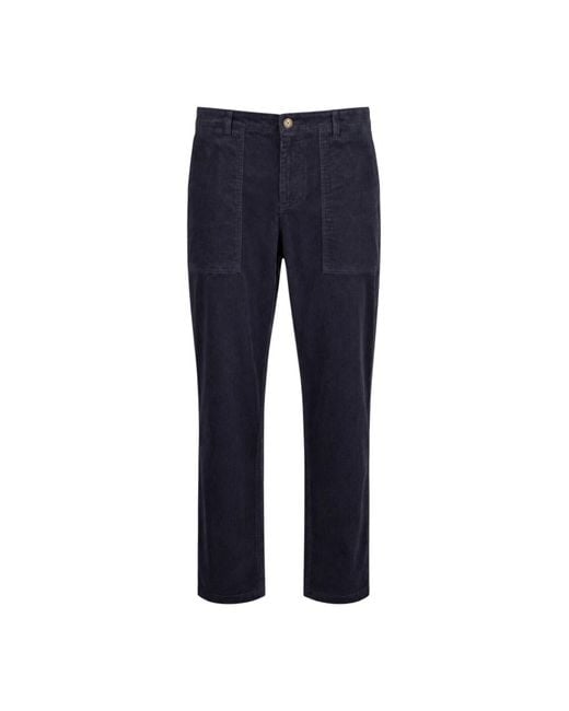 Sebago Blue Straight Trousers for men