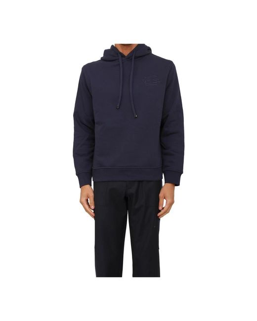 Etro Hoodies & Sweatvesten ,Blauw ,Katoen Hoodie Sweatshirt in het Blue voor heren