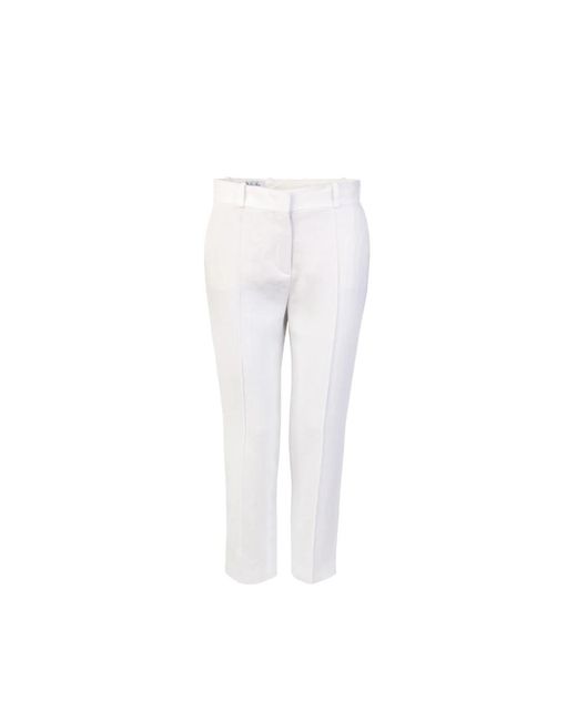 Pantaloni in lino bianchi di Gucci in White