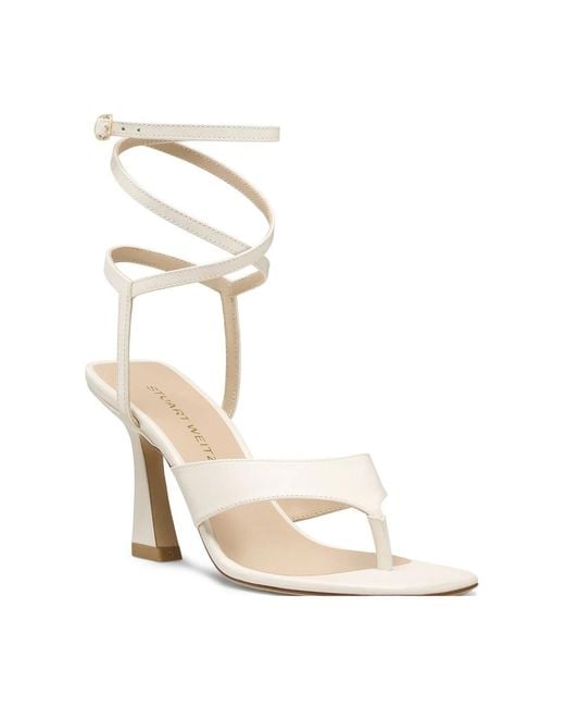 Stuart Weitzman White High Heel Sandals