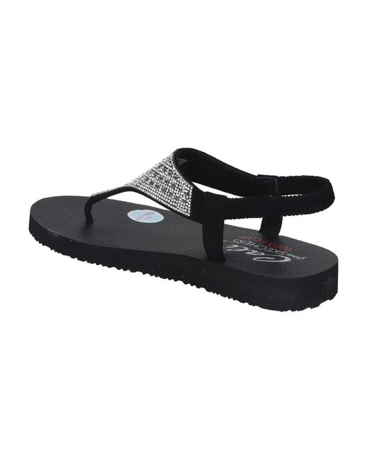 Shoes > sandals > flat sandals Skechers en coloris Black
