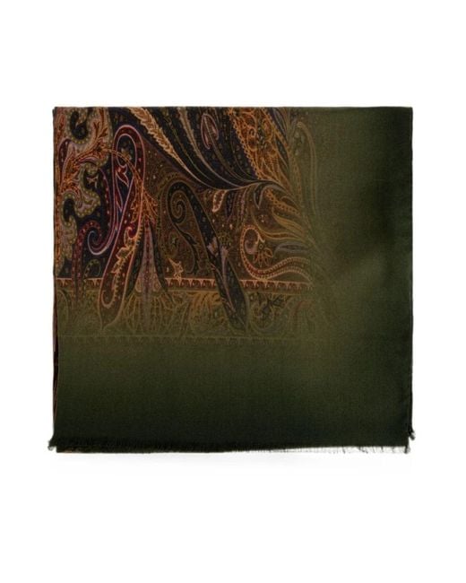Etro Green Winter Scarves for men