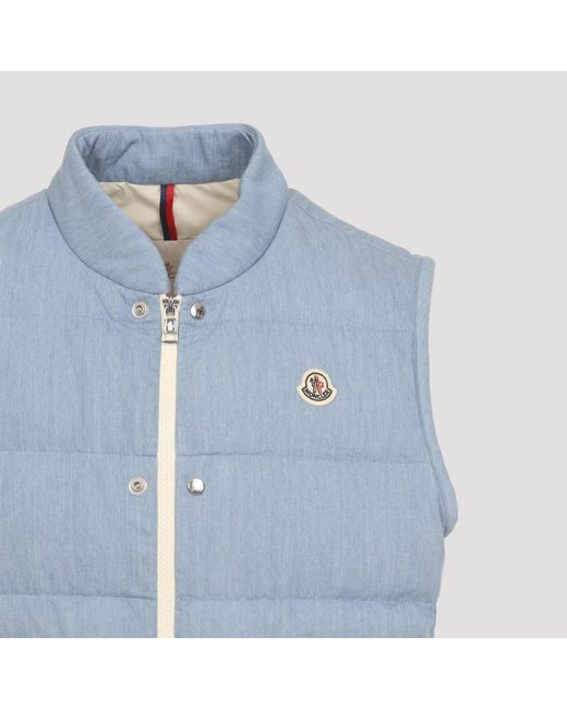Moncler Blue Vests for men