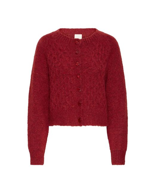 Ichi Truien & Vesten ,Rood ,Ihbelablue Cardigan in het Red