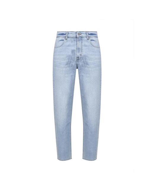 7 For All Mankind Blue Straight Jeans for men
