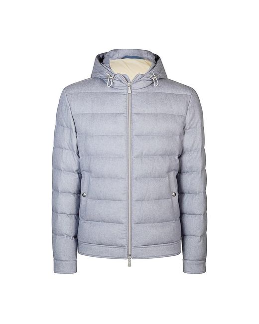 Eleventy Blue Winter Jackets for men