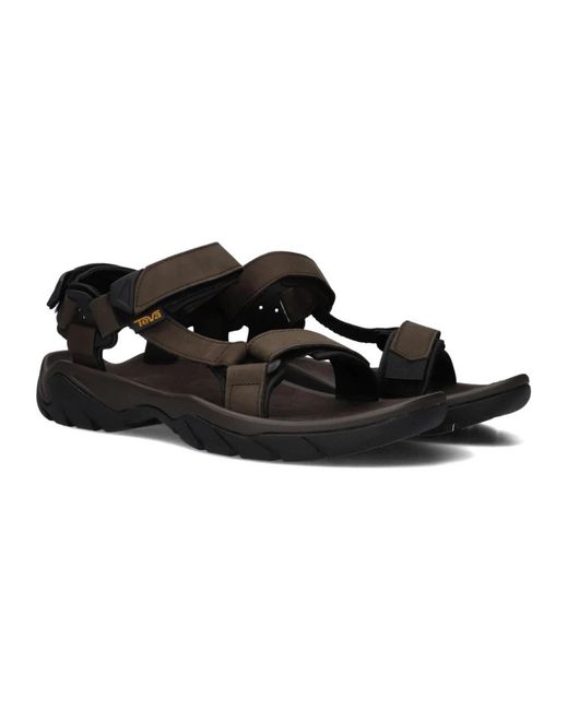 Teva Schoenen ,Bruin ,Leer Terra Fi 5 Universal Sandalen in het Black voor heren