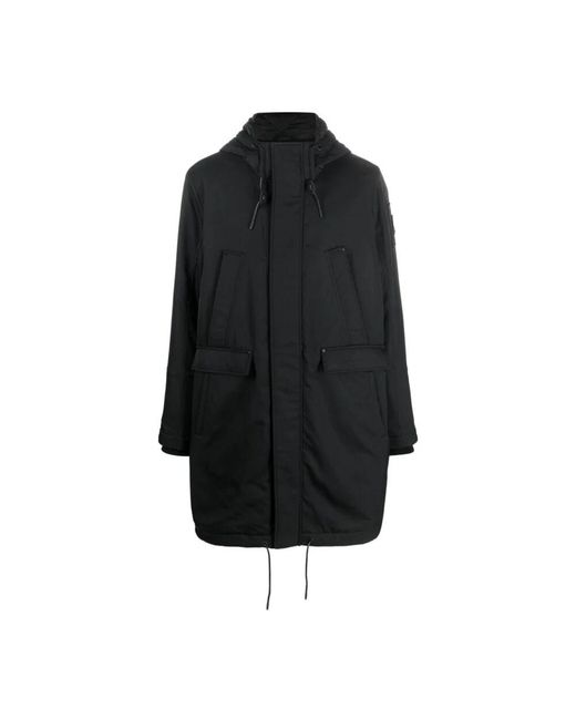 Moose Knuckles Schwarzer kapuzenparka in Black für Herren