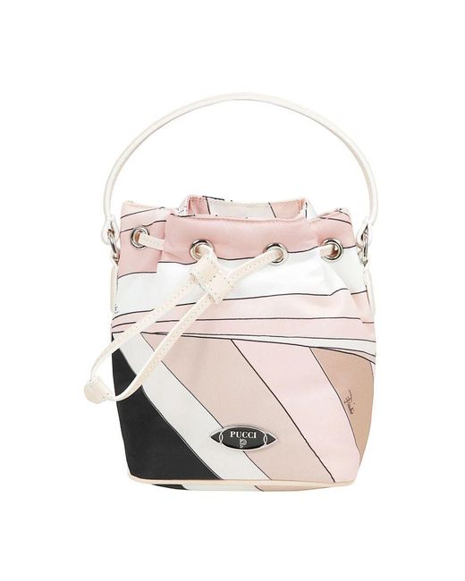 Emilio Pucci Pink Eimer Tasche Mit Zugverschluss