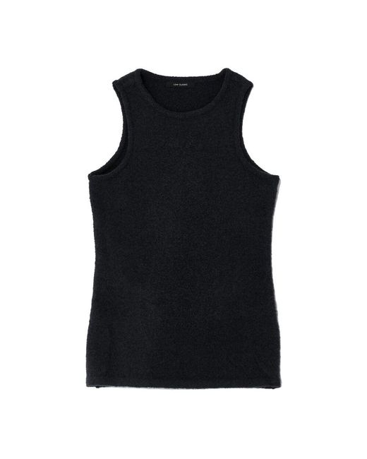 Low Classic Black Cremiger merinowoll-bouclé-stricktop