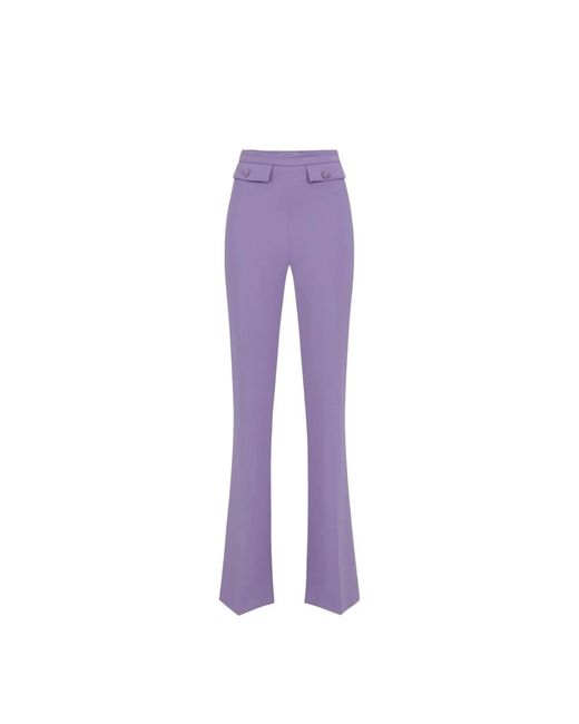 Elisabetta Franchi Purple Wide Trousers