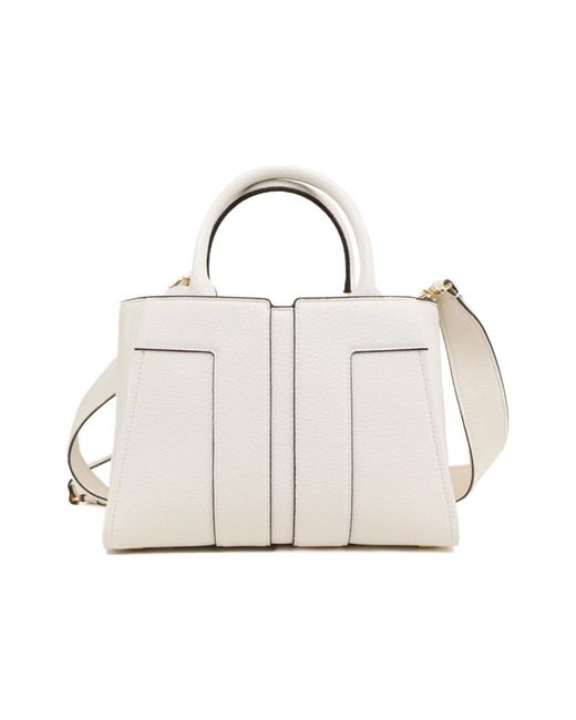 Elisabetta Franchi Natural Weiße Handtasche Mit Clutch