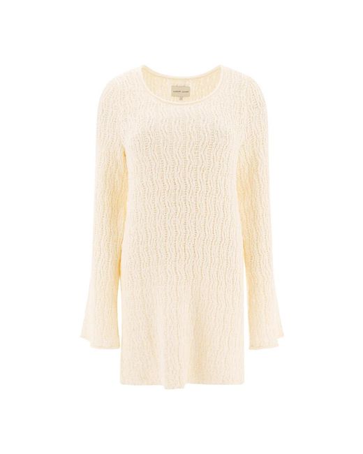 Loulou de Saison Knitted Dresses in het Natural