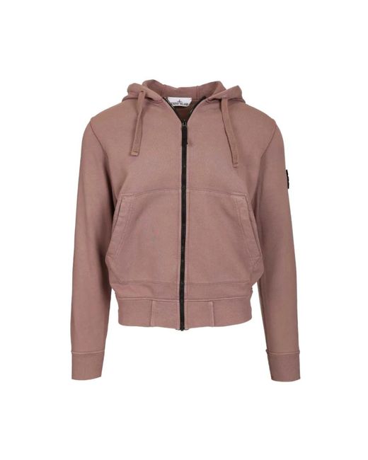 Stone Island Brown Zip-Throughs for men
