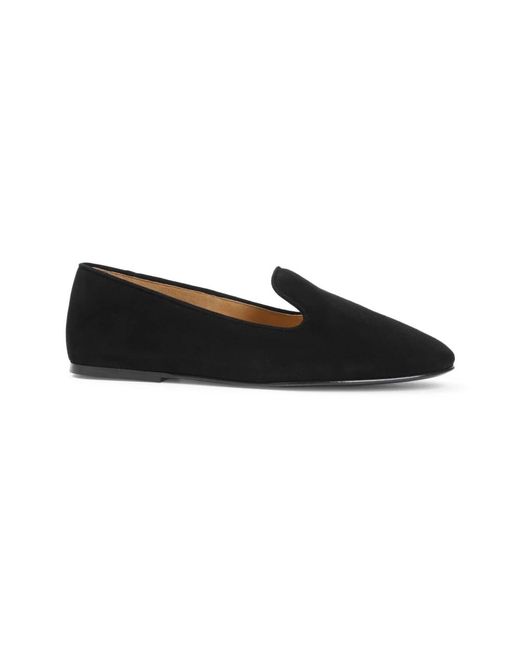 The Row Zwarte Leren Loafers in het Black