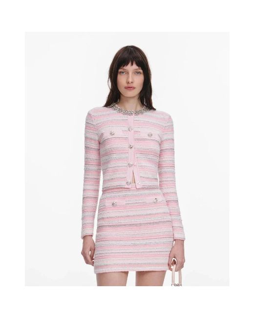 Cardigans Self-Portrait en coloris Pink