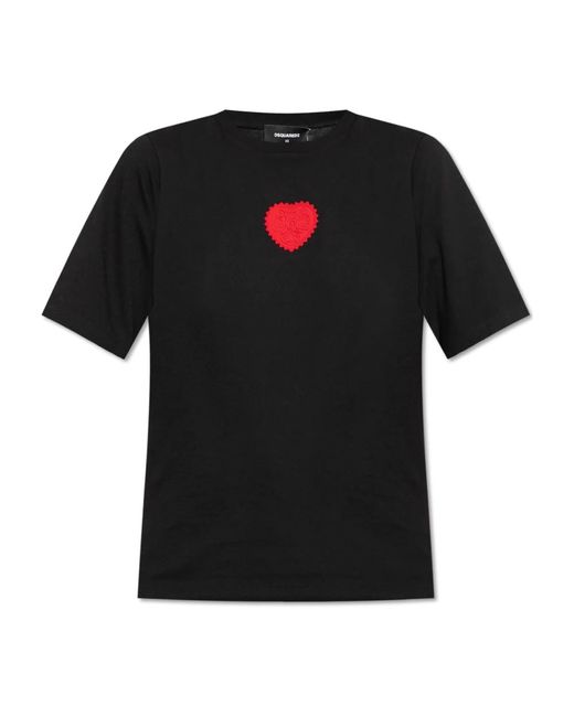 DSquared² Black T-shirt mit logo