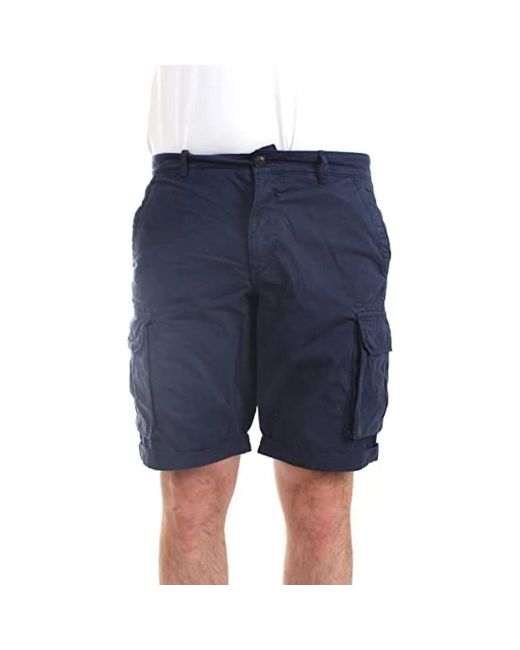 40weft Blue Casual Shorts for men