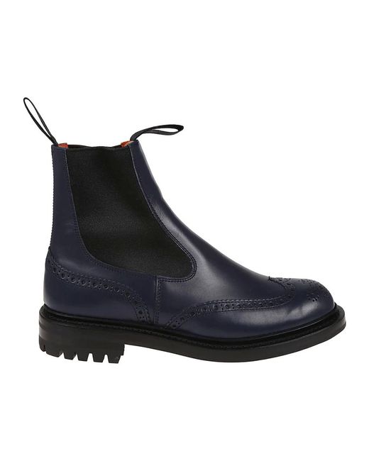 Tricker's Blue Chelsea Boots
