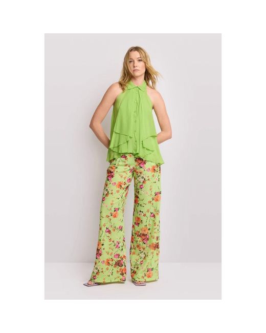 Kocca Green Sleeveless Tops