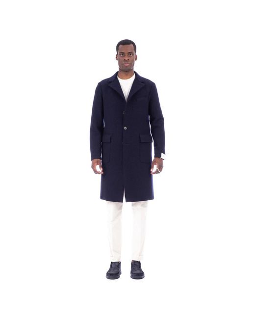 Eleventy Blue Single-Breasted Coats for men