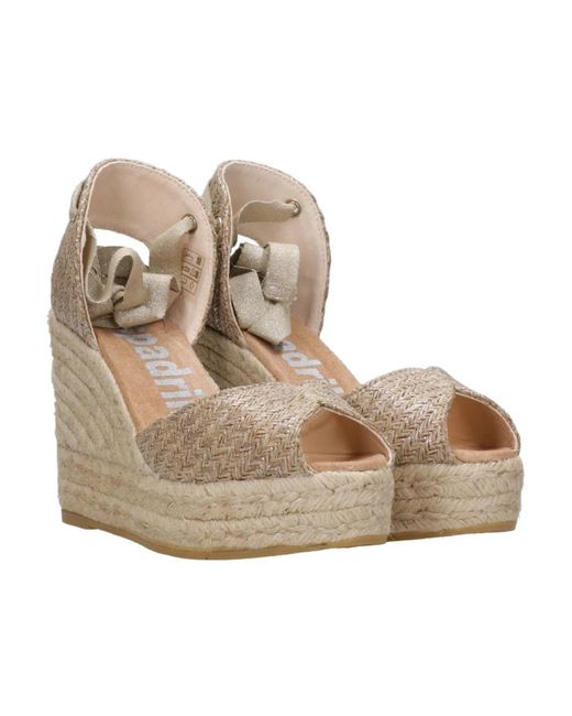 Espadrilles Schoenen ,Grijs ,Zilveren Touw Sleehak Sandalen in het Gray