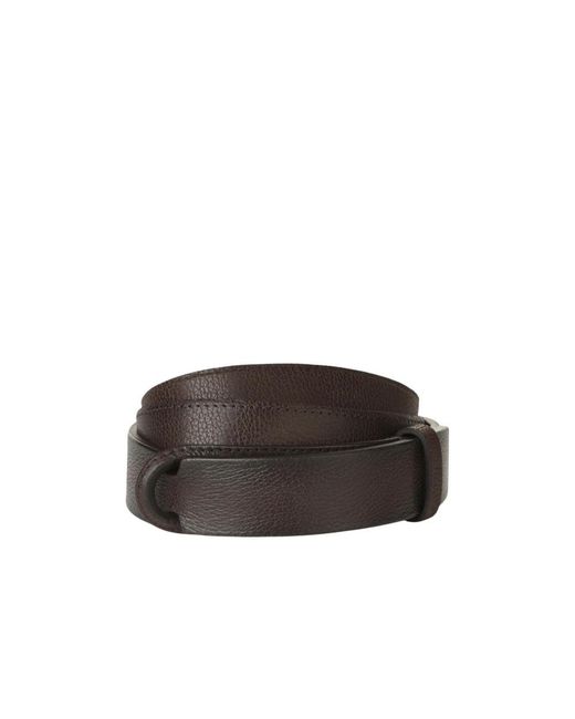 Orciani Accessoires ,Bruin ,Leer Leren Riem Zonder Gesp in het Brown voor heren