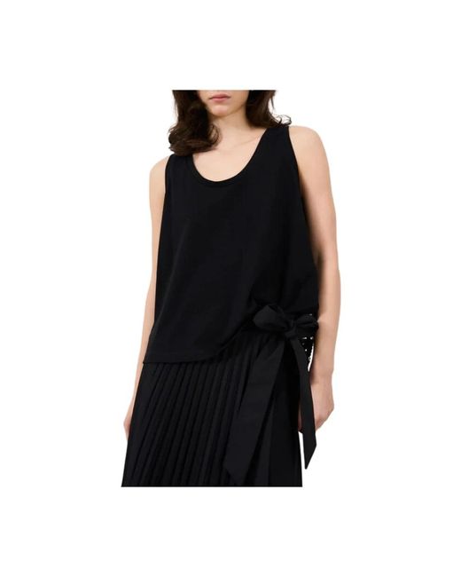 Blusa de encaje con diseño artístico Kaos de color Black