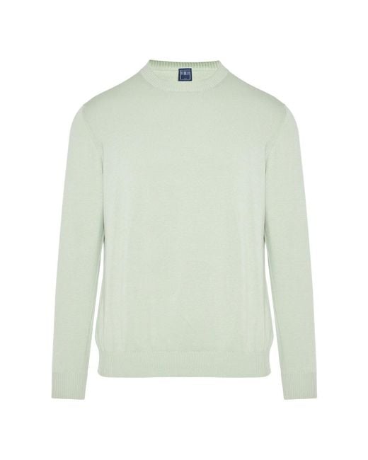 Fedeli Green Round-Neck Knitwear for men