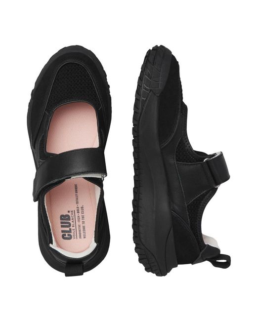 Voile Blanche Black Ballerina Shoes