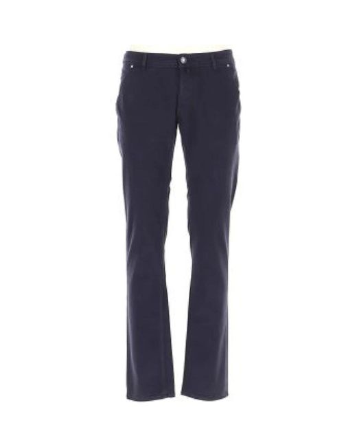 Jacob Cohen Blue Slim-Fit Trousers for men