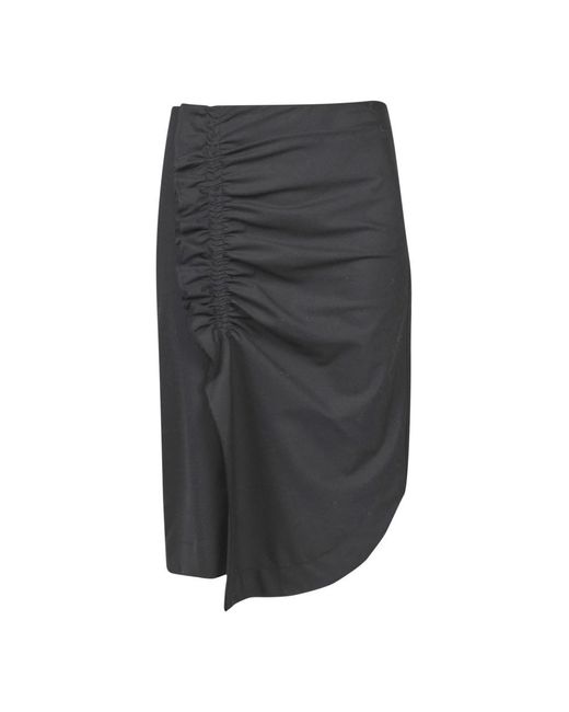8pm Rokken ,Zwart ,Wol Midi Rok Van Wolmix in het Gray