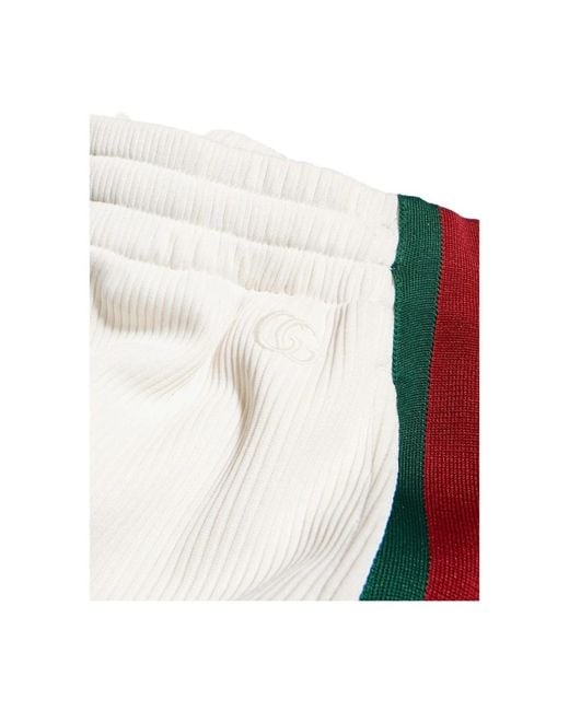 Gucci White Wide Trousers