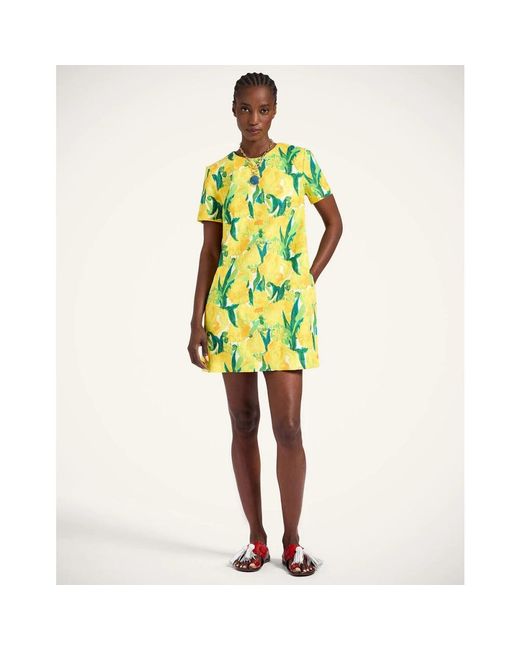 LaDoubleJ Mini Swing Jurk in het Yellow