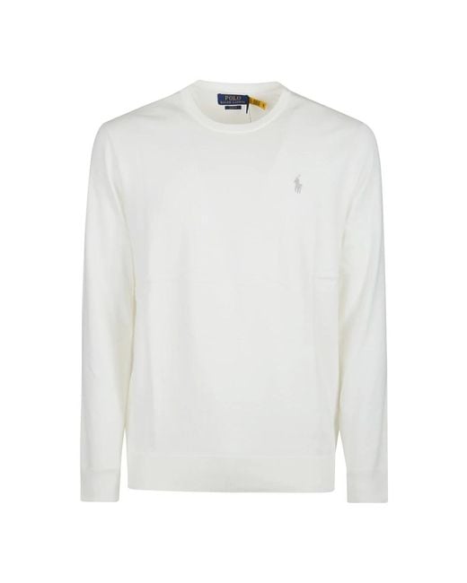 Polo Ralph Lauren White Round-Neck Knitwear for men