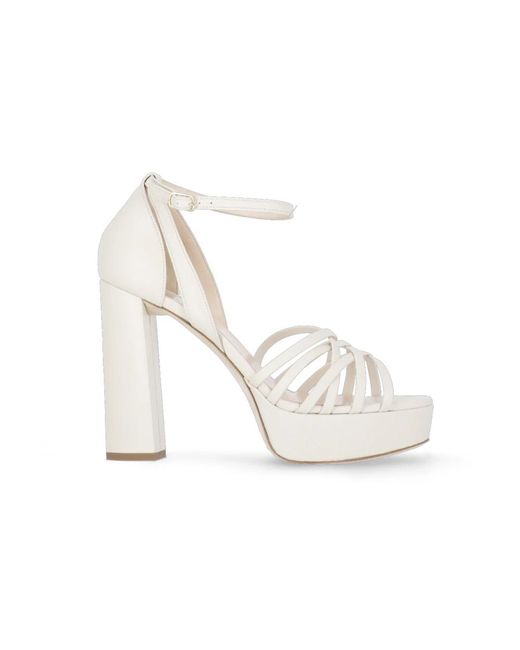 Sandali in pelle bianchi con dettagli intrecciati di The Seller in Bianco Lyst