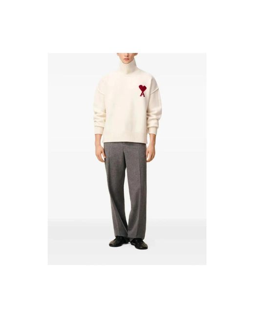 AMI White Neutrals Sweaters & Knitwear for men