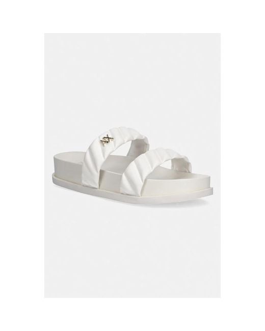 ARMANI EXCHANGE White Sliders